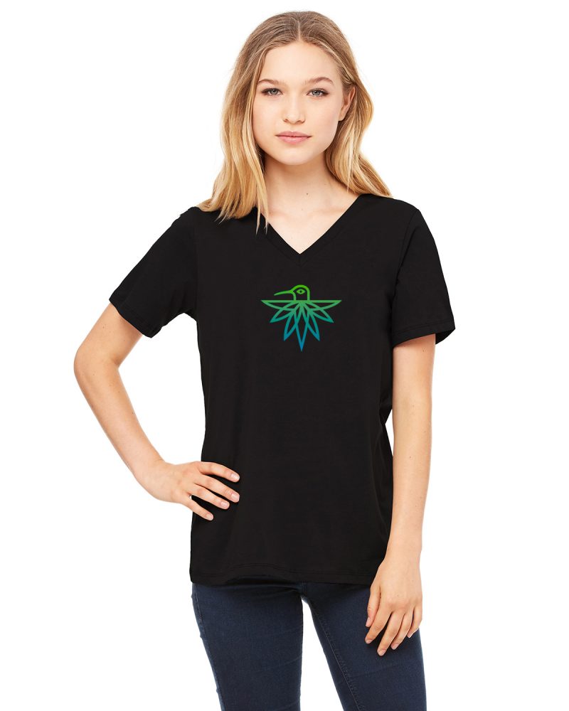 Women's Black V-Neck Harmony T-Shirt - Image 3